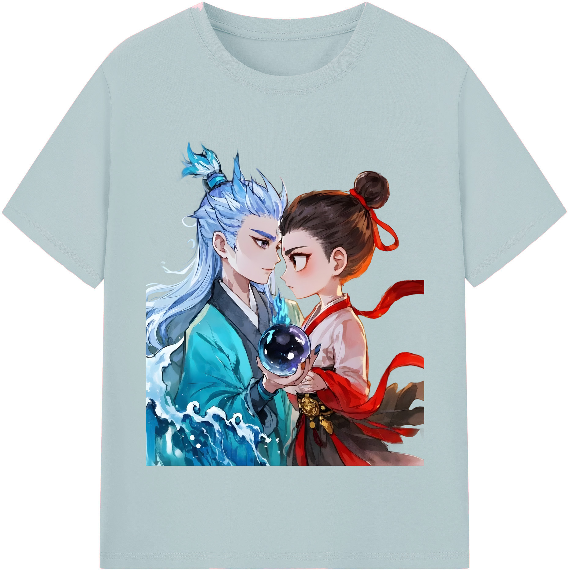 （画像用） Ne Zha 2 ナタ 魔童の大暴れ 綿100％半袖Tシャツ（フロントプリント）